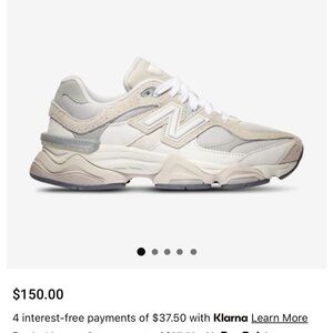 New Balance Cream and Gray Sneakers